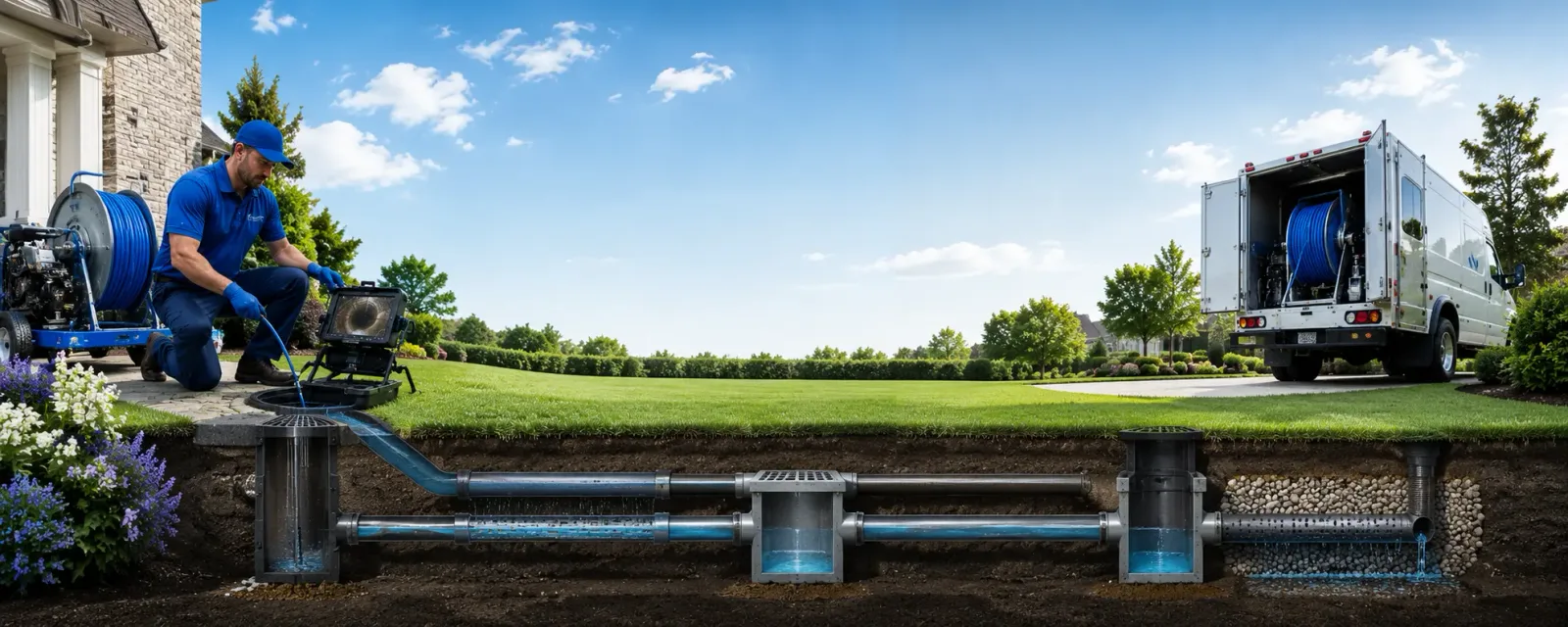 Outdoor drain cleaning information for Lake View, NY